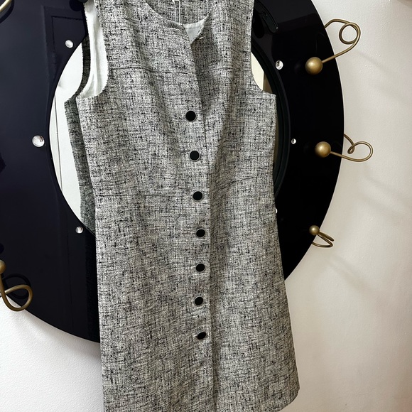 lafayette 148 new york LINEN-COTTON BOUCLÉ TWEED
BUTTONED DRESS size 6 - Picture 6 of 10